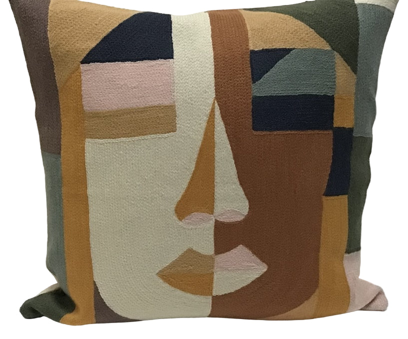 Pillow: Klee Inspired Abstract Girl