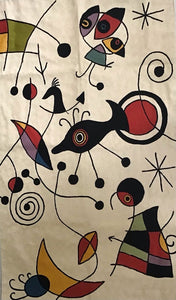 Wall Hanging: Miro Inspired #8 Cream - 3x5