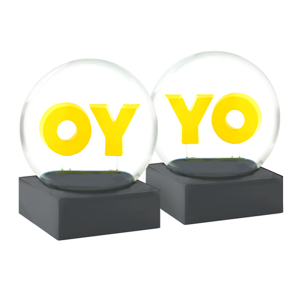 OY YO Snow Globe by Deborah Kass