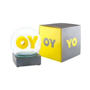 OY YO Snow Globe by Deborah Kass