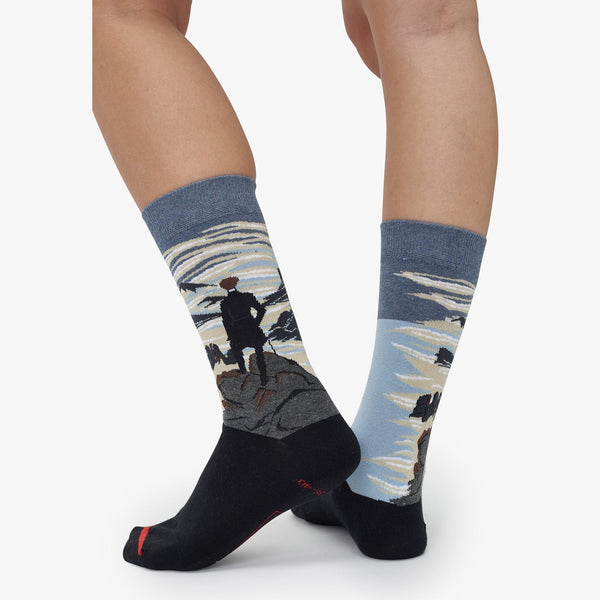 Caspar David Friedrich: "The hiker above the sea of fog" Art Socks