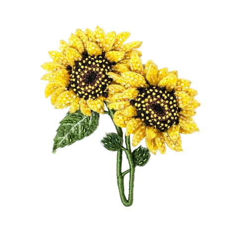 Brooch: Dancing Sunflowers