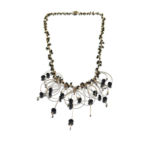 Delightful Caviar Clusters Necklace - Spinel on Gold