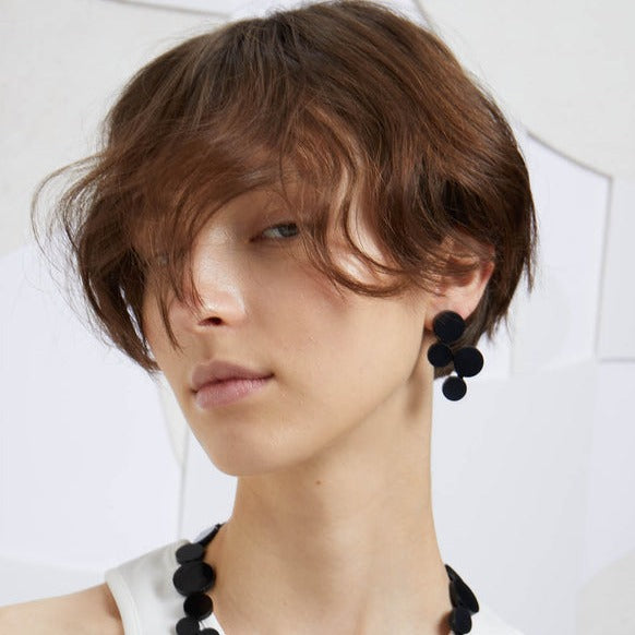 Abstraction Earrings - Black