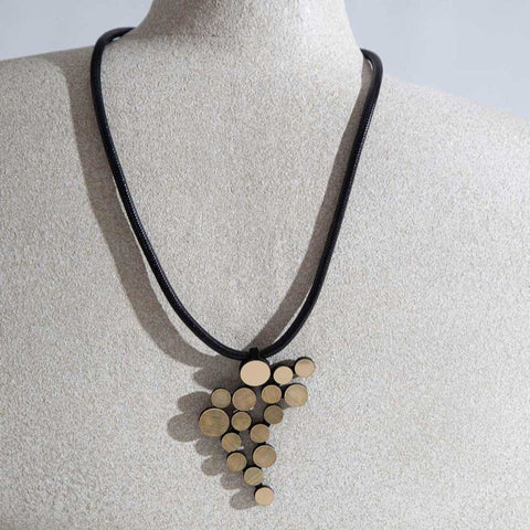 Iskin Sisters - Abstraction Pendant Necklace - Gold