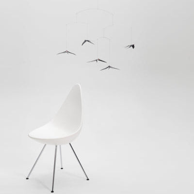 Five Flying Swallows Hanging Mobile