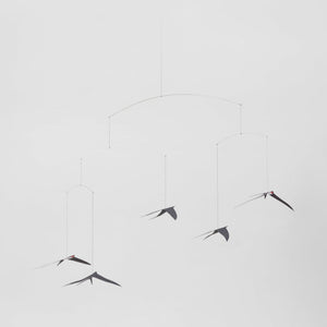 Five Flying Swallows Hanging Mobile