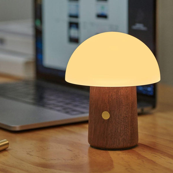 Alice Mushroom Lamp - Mini Walnut