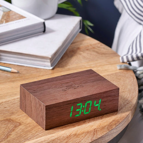 Flip Click Clock - Walnut