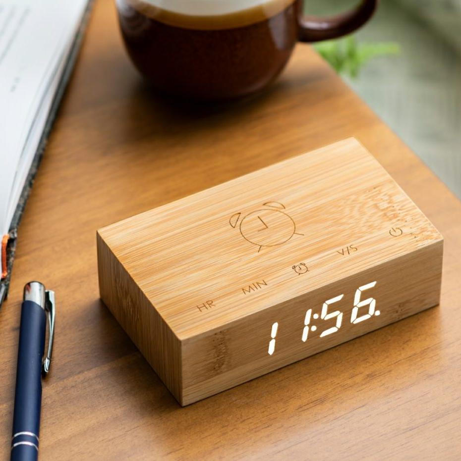 Flip Click Clock - Bamboo