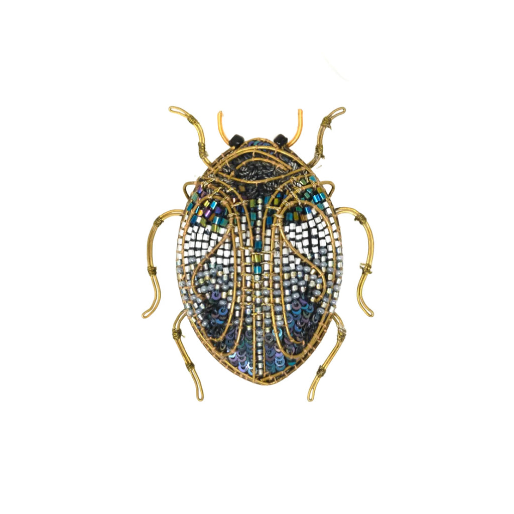 Jeweled Scarab Beetle Brooch