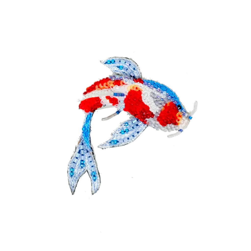 Kohaku Koi Fish Brooch