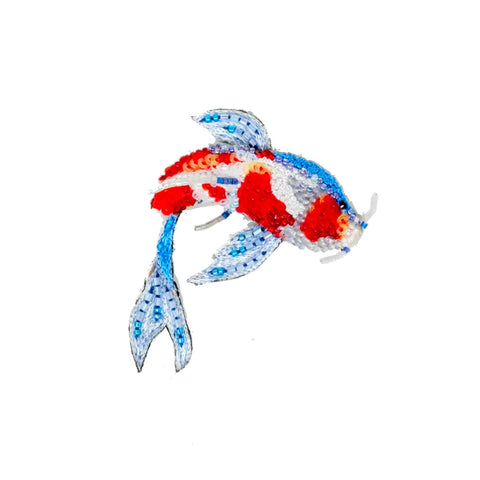 Kohaku Koi Fish Brooch