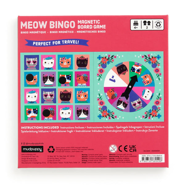 Meow Bingo! Magnetic Board Game