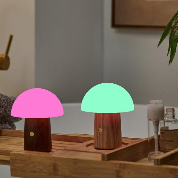 Alice Mushroom Lamp - Mini Walnut