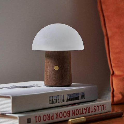 Alice Mushroom Lamp - Mini Walnut