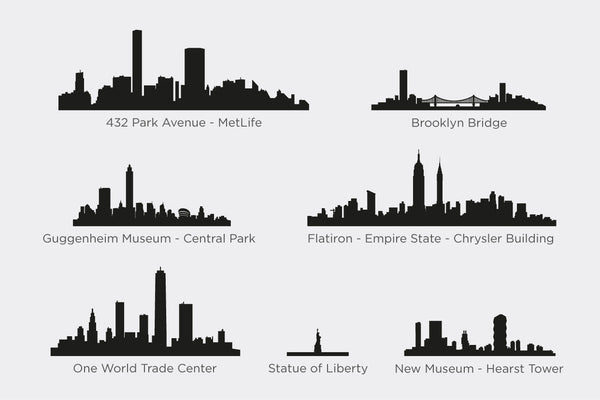 Shapes of New York Silhouette