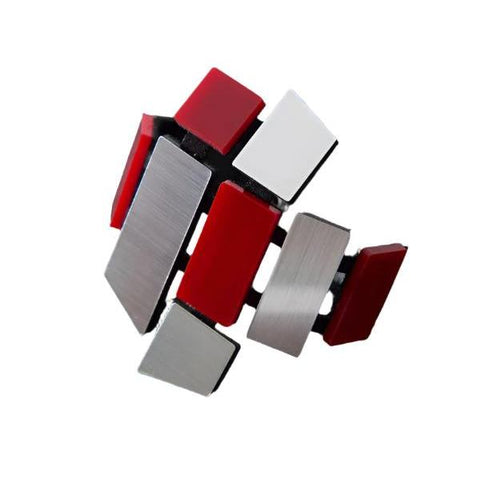 Piet Bracelet - Red & Silver