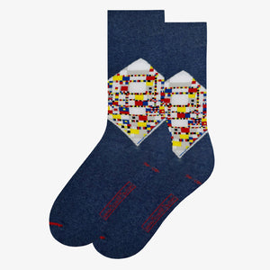 Piet Mondrian's "Victory Boogie Woogie" Art Socks