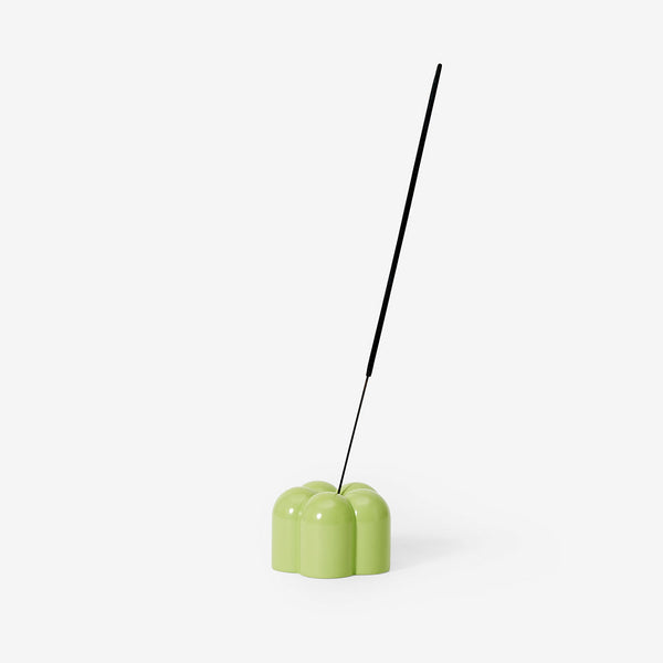 Green Poppy Candle & Incense Holder