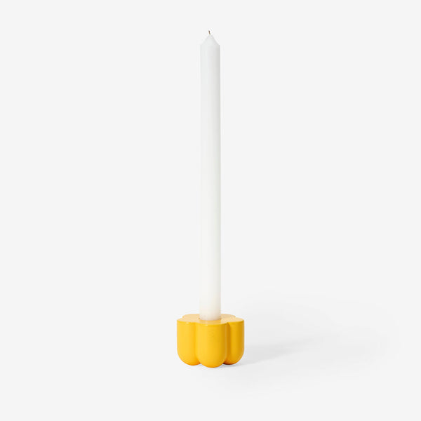 Yellow Poppy Candle & Incense Holder