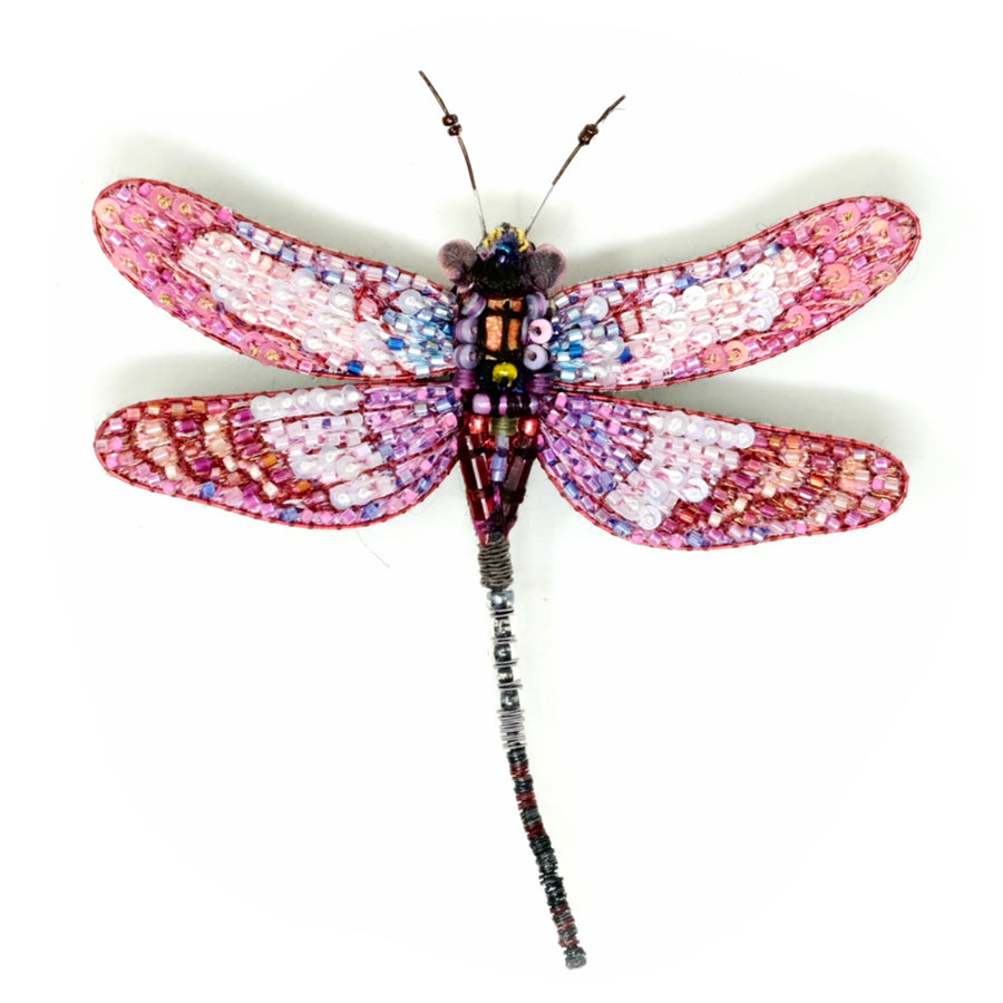 Roseate Skimmer Dragonfly Brooch