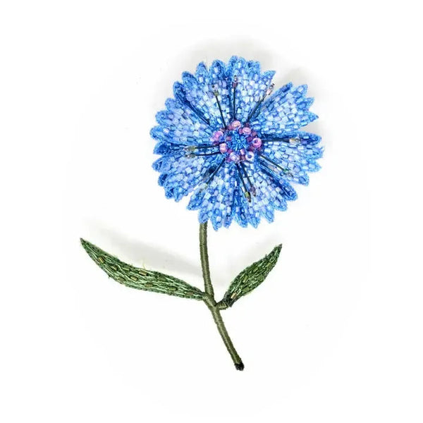 Brooch: Blue Bottleflower