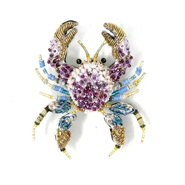 Brooch: Pink Forest Crab