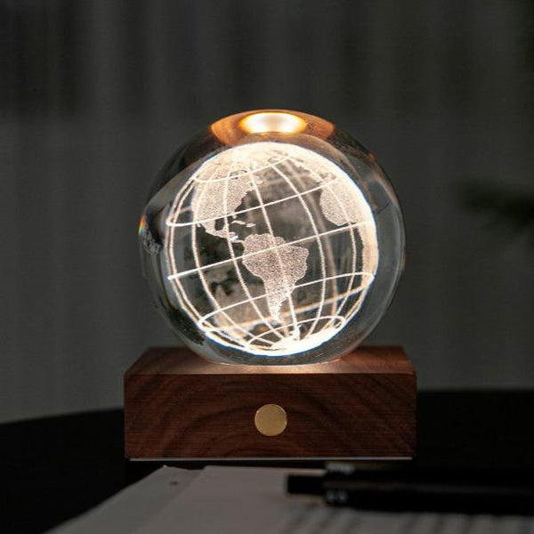 Amber Crystal Light - World Globe