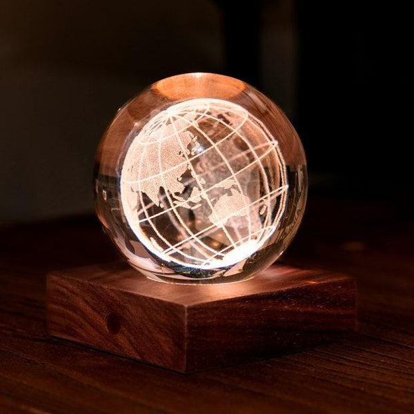 Amber Crystal Light - World Globe