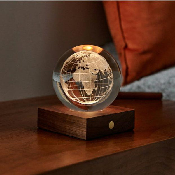 Amber Crystal Light - World Globe