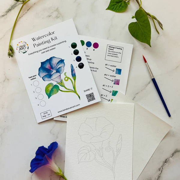 Watercolor Kit: Morning Glory