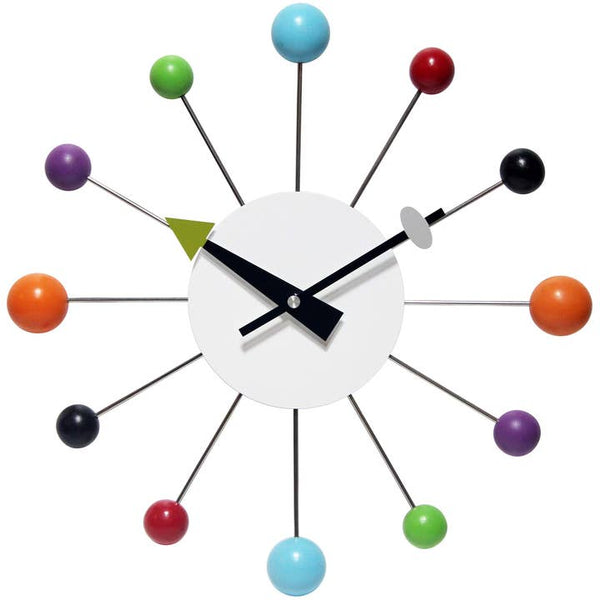 Orb Spoke Multi-Color Indoor Wall Clock 15 Inch