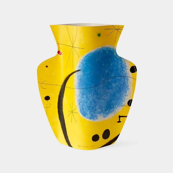 Joan Miró Paper Vase - Yellow, Flower Vase & Card Set