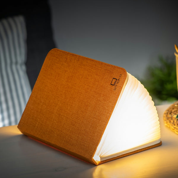 Linen Fabric Smart Book Light - Large - Harmony Orange