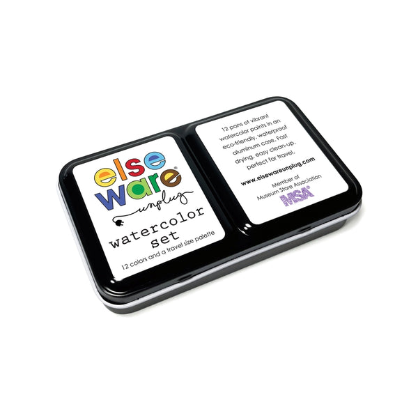 Elseware: Watercolor Set - Travel-Friendly Metal Palette - 12 Colors