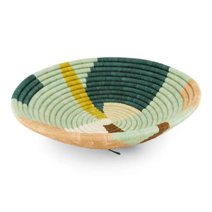 Abstract Seafoam Round Basket