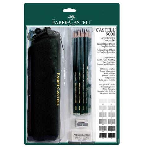 Castell 9000 Artist Graphite Drawing Set with Carry Case