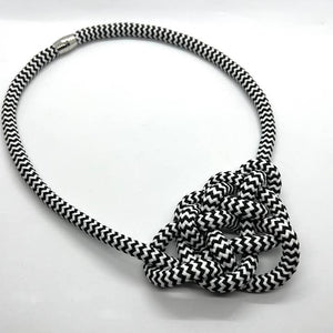 Brave: Nautical Vibe Necklace Graphic Black & White Rope