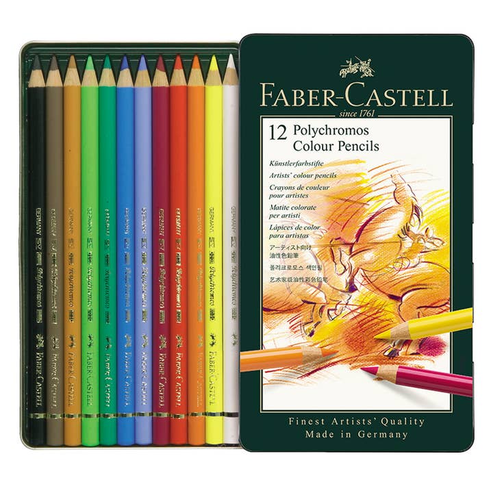 Polychromos Artists' Color Pencils, Tin of 12