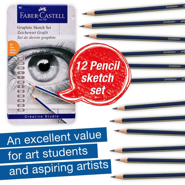 12 Count Goldfaber Graphite Pencil Sketch Set