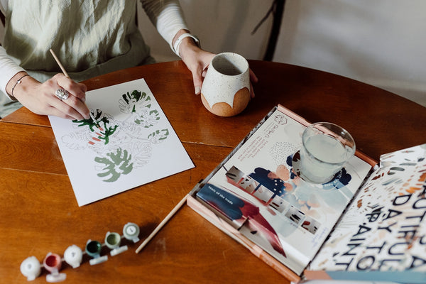 Paint-By-Numbers Kit - Peony Blossoms