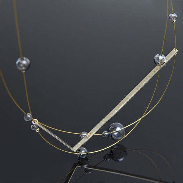 Tikkatock Necklace - Gold Grey