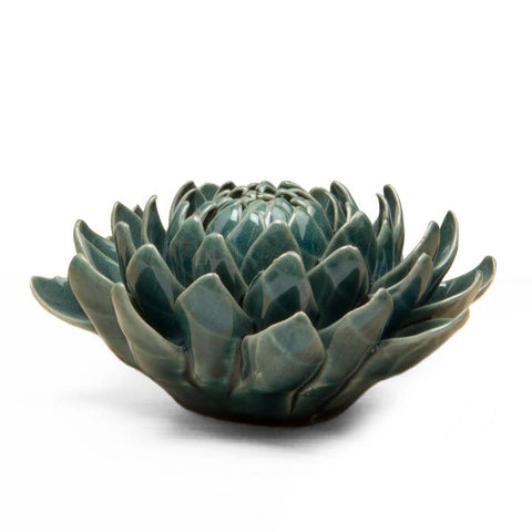 Ceramic Flower - Teal Dahlia