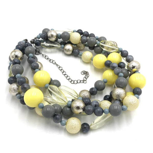 Grey & Lemon Sylvie Statement Necklace