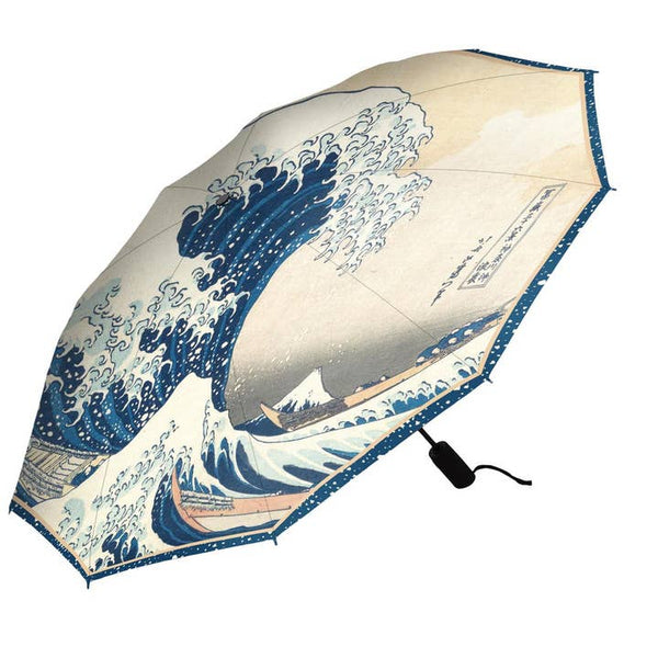 Hokusai "The Great Wave" Folding Travel Umbrella