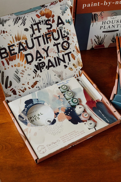 Paint-By-Numbers Kit - Peony Blossoms