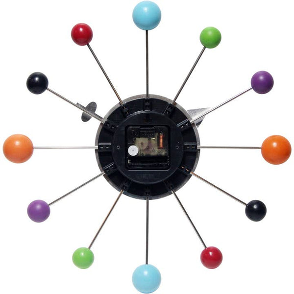 Orb Spoke Multi-Color Indoor Wall Clock 15 Inch