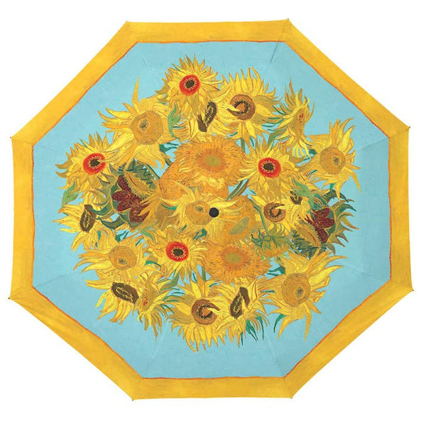 Van Gogh's Sunflowers Folding Travel Umbrella