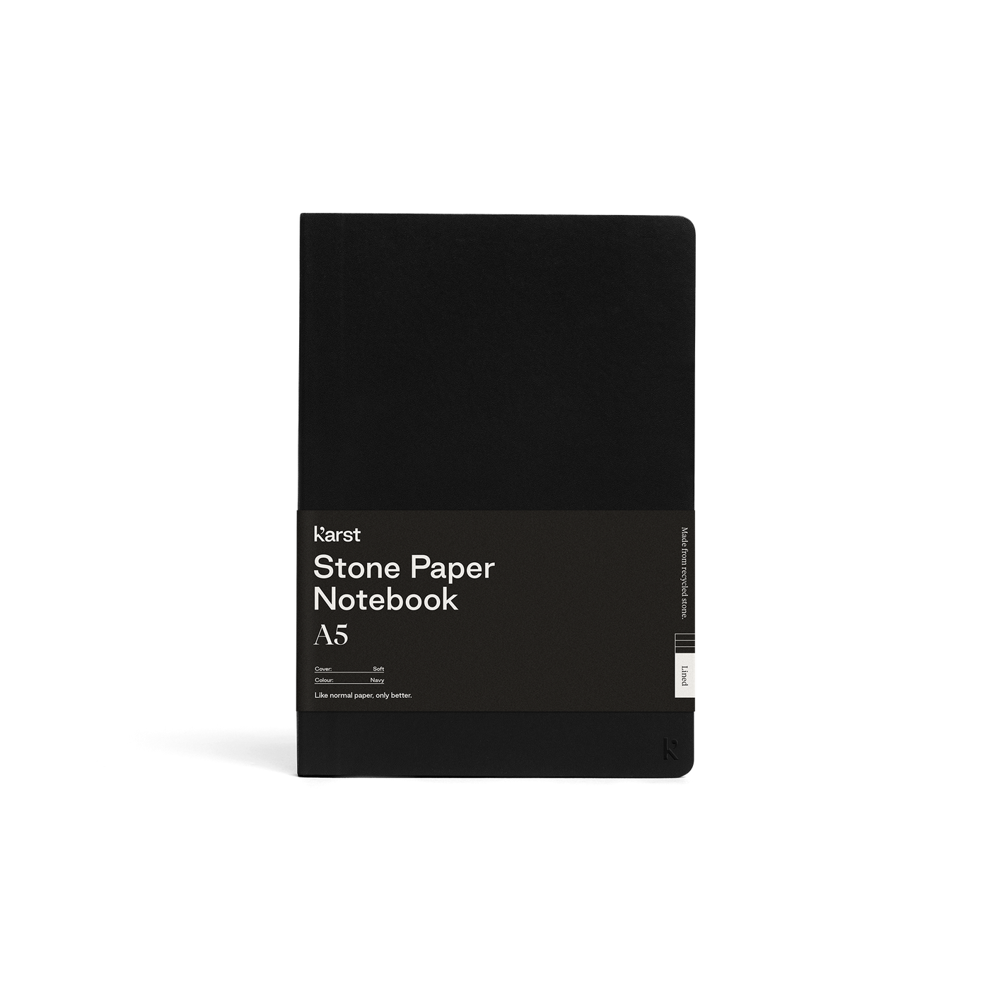 Karst: A5 Stone Paper Notebook Black - Lined